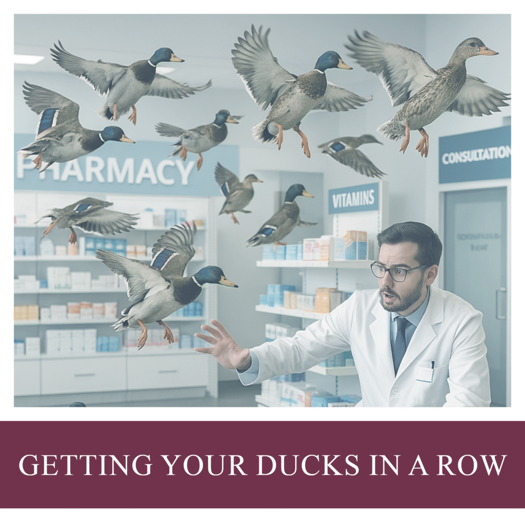 pharmacist chasing ducks